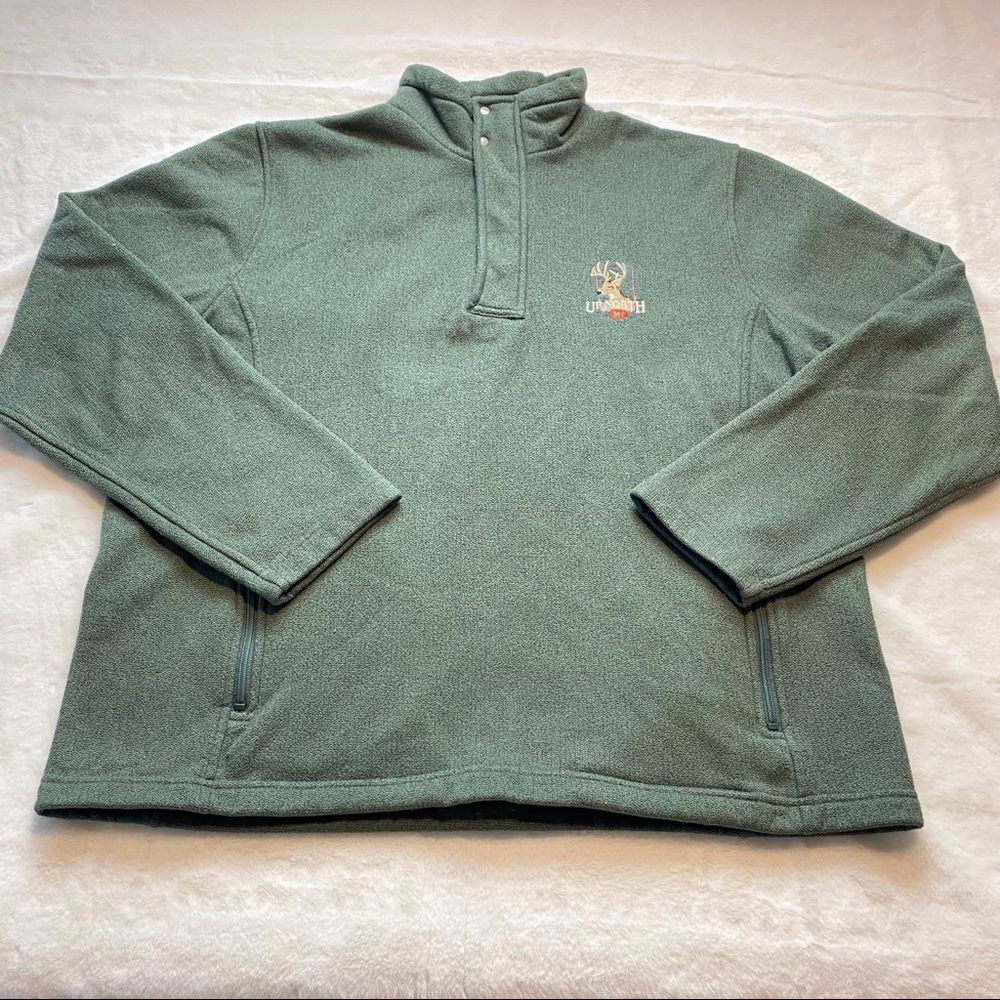 PT Sportswear 1/4 Zip Knit Green Pullover Size XL